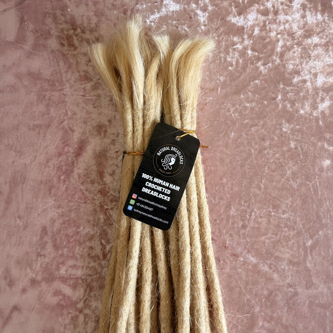 Straight Hair Highlight Blonde Dreadlock Extensions with open ends 10 units bundle