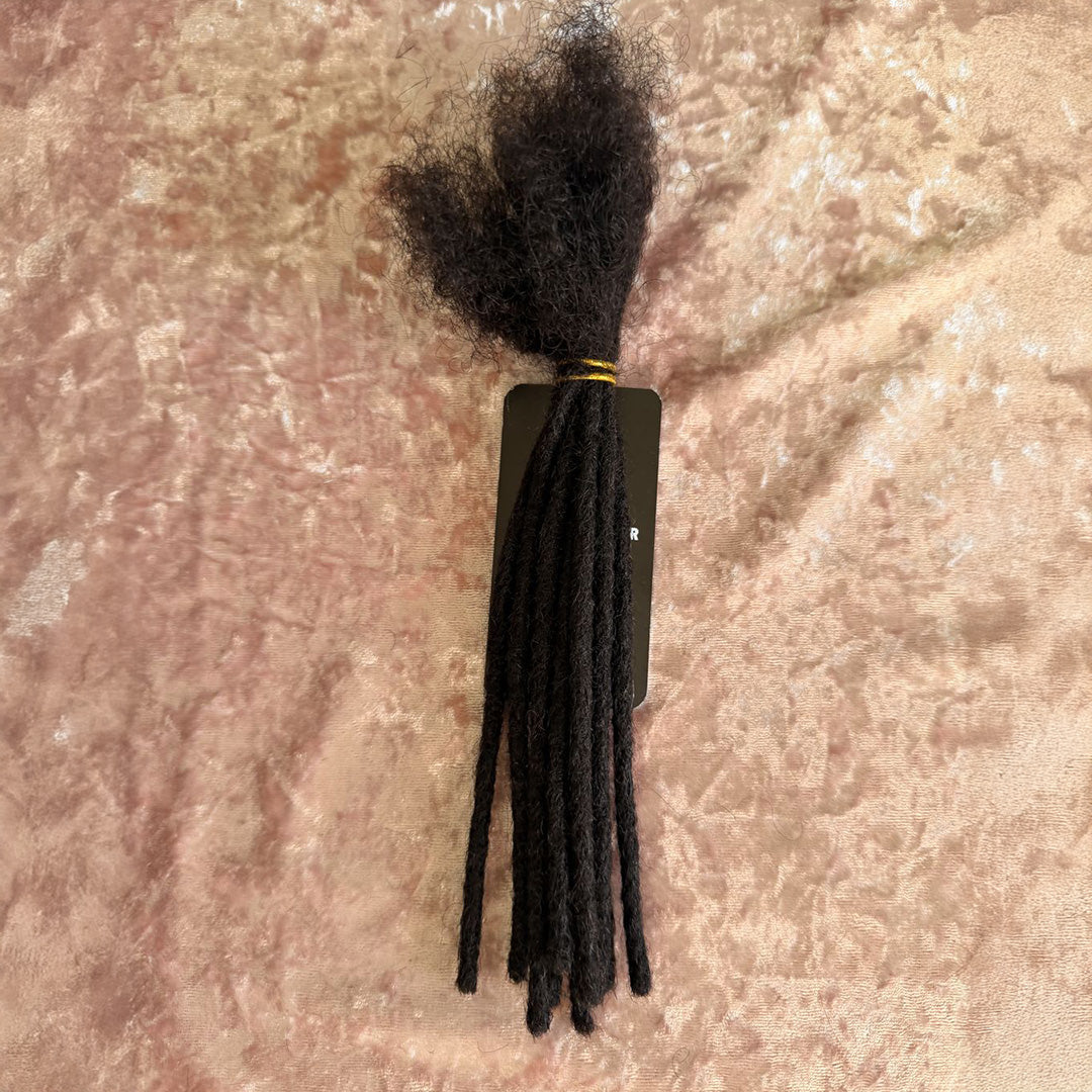 Authentic Afro Kinky Natural Black Dreadlock Extensions 10 units bundle